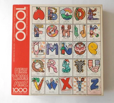 Rompecabezas Springbok New York 1983 vintage de la A a la Z 1000 piezas completas - PZL 5943 Foto 1 de 4