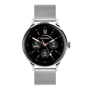 Sekonda 42mm Flex Plus Smart Watch with Silver Mesh Stainless Steel Bracelet - Picture 1 of 7