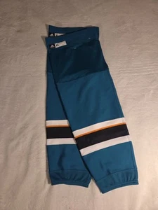 Adidas NHL San Jose Sharks Pro Stock Hockey Socks Teal Men’s Size XL New - Picture 1 of 2