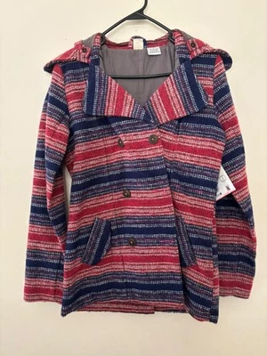 Roxy Mujeres Niebla Trail Botón A Cuadros Sudadera con Capucha Chaqueta Polar Suéter De Colección Surf Pequeño  Foto 1 de 4