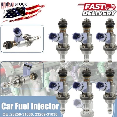 Inyectores de combustible 6 piezas 23250-31030 para Lexus IS350 GS350 LS460 GS460 LS600H GS450H Foto 1 de 4