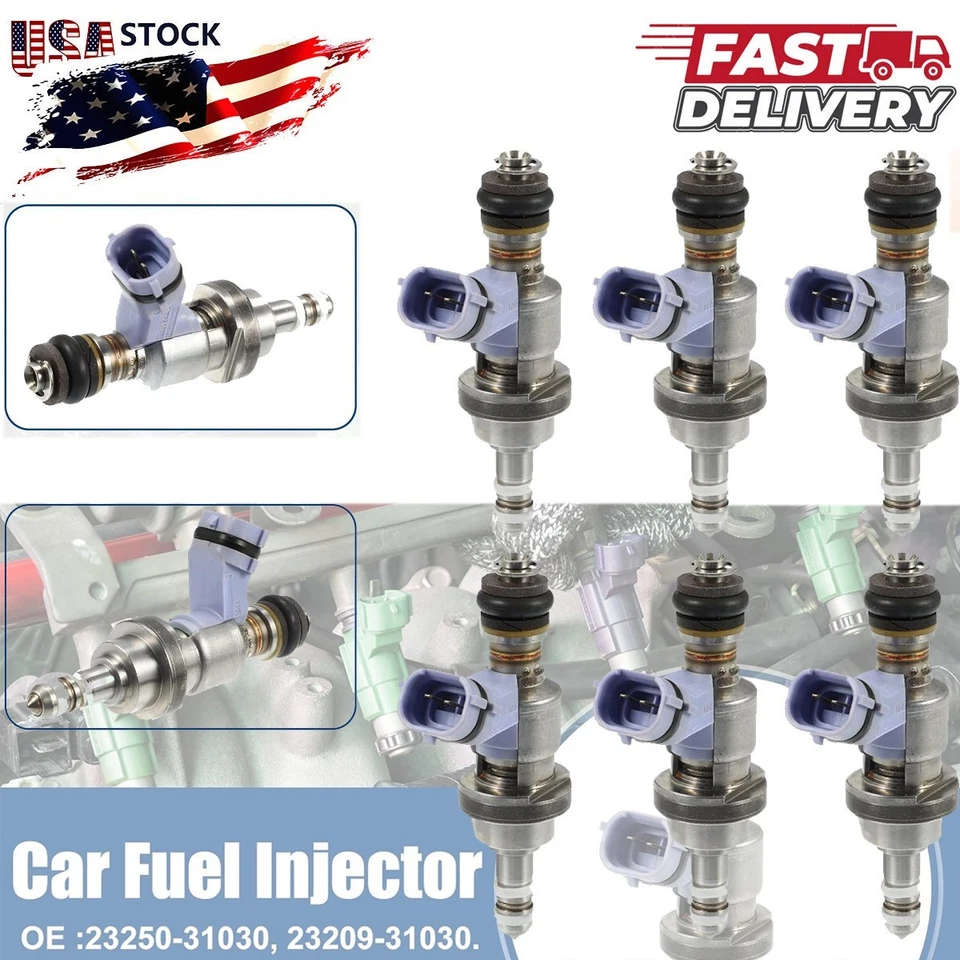 Inyectores de combustible 6 piezas 23250-31030 para Lexus IS350 GS350 LS460 GS460 LS600H GS450H Foto 1 de 4