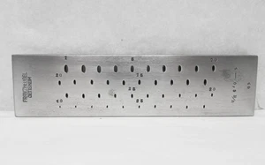 Zieheisen oval  40 Loch 4/2  mm bis  0,9/0,5 mm Goldschmiedewerkzeug - Bild 1 von 2