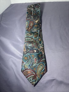 Corbata vintage de Wembley para hombre de cachemira clásica mezcla de seda multicolor años 90 - Imagen 1 de 6