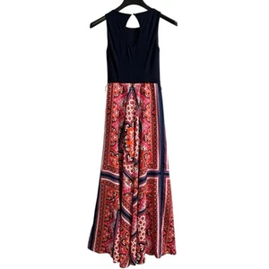 Vestido Eliza J Para Mujer 2 Floral Bandana Satén Falda Azul Ajustado Tejido Corpiño Evento - Imagen 1 de 13