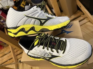 New Mizuno Wave Inspire 11 White Yellow Running Shoes Size 9 - Picture 1 of 11