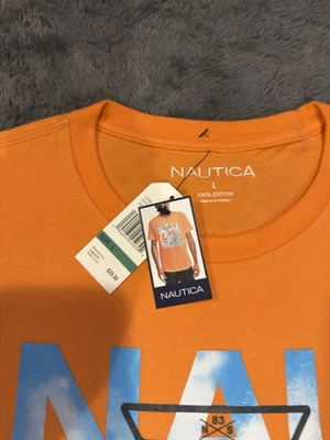 Gráfico Tema Onda Oceânica Náutica Masculino Tamanho T Grande Novo Com Etiquetas Impecável! - Imagem 1 de 4