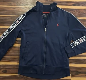 Polo Sport Performance Sz M Medium Mens Ralph Lauren Full Zip Track Jacket Navy - Picture 1 of 9