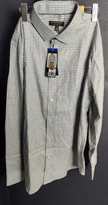 Banana Republic Men’s Green Blue Check Dress Shirt Slim Fit Cotton NWT - Foto 1 di 8