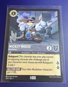 LP Mickey Mouse Musekteer Disney Lorcana Gen Con 2023 Promo Signed Nicholas Kole - Picture 1 of 3