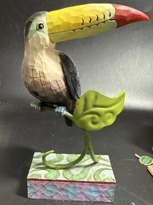 Jim Shore Rainforest Toucan Parrot 2007 Colorful "Tropical Sight" - Picture 1 of 8