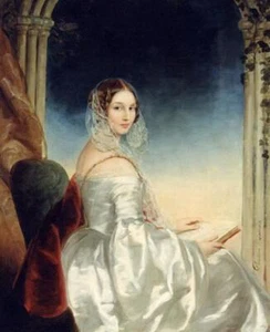 Großes Ölgemälde Portrait Olga Iwanowna Orlowa-Davydova Handarbeit auf Leinwand 36“ - Bild 1 von 4