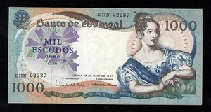 π΅πΉ Portugal , 1000 Escudos 1967 P 172 , * Maria II of Portugal * - Foto 1 di 2