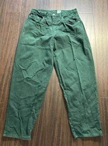 Vtg 90s Cest Toi Baggy Big Pocket Jeans Womens L Size 32x30 GreenSkater Y2K - Picture 1 of 11