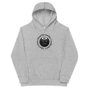 BFDI Battle For Dream Island 8 Ball Kids Fleece Hoodie Gray White S-XL - Foto 1 di 3