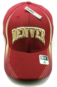 DENVER UNIVERSITY hat Pioneers Football fitted red cap - size S/M *NEW* - Picture 1 of 6
