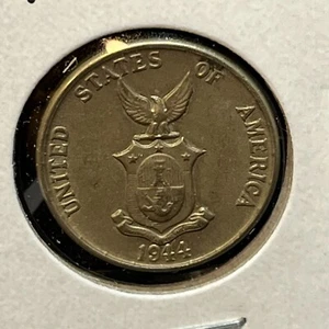 1944 US Philippines Five Centavos 5c - Picture 1 of 3