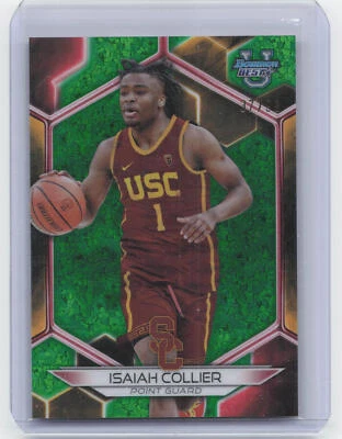 2023-24 Bowman Best University #93 Isaiah Collier Green Mini-Diamond #/99 - Image 1 of 2