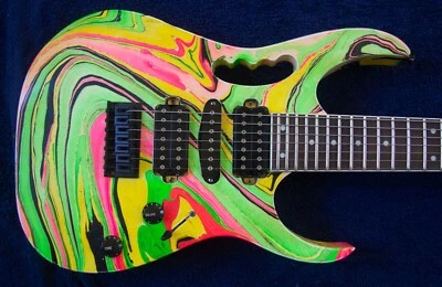 SUPERSTRAT Swirled 7 String Electric Guitar Build 25.5 Scale USA - Image 1 of 4