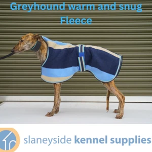 Newmarket Blue Greyhound fleece Fur lined inside adjustable strap Warm Coat - Picture 1 of 5