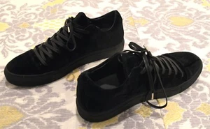 NUEVO John Varvatos Reed Bepo Zapatilla Terciopelo Negro Cuero Encaje Para Hombre 8.5 - Imagen 1 de 7