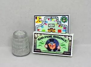 Puppenhaus Miniatur Maßstab 1:12 Go For Broke Spiel 60er Jahre Spielbox und Spielbrett - Bild 1 von 5