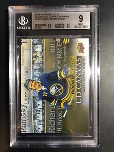2018-19 UD Clear Cut Canvas Rookie Debut Casey Mittelstadt BGS 9 - Picture 1 of 2