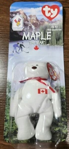 Ty Beanie Babies "Maple" Bear McDonald's with Box/tag Rare Error - Picture 1 of 3