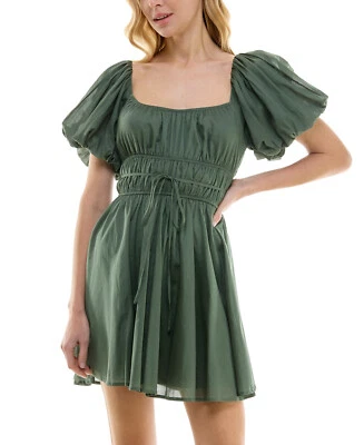 Vestido B. Darlin Juniors manga folhada cintura amarrada MSRP $49 tamanho 5/6 # 10A 2784 NOVO - Imagem 1 de 4