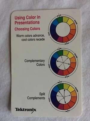 Tarjeta PROMOCIONAL Computadora Vintage Tektronix "Uso Color en Presentaciones" (12W 3781) Foto 1 de 2