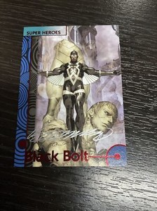 2013 UD Marvel Fleer Retro Auto Black Bolt Brandon Peterson Autograph #1