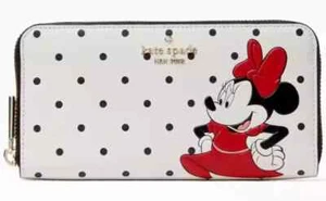 Kate Spade X Disney Minnie Mouse Large Zip Around Continental Wallet - Picture 1 of 7