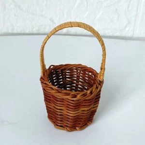 10 Pcs Mini Flower Basket Small With Handle Miniature Woven Baskets - Picture 1 of 12