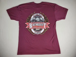 29th Annual Biketoberfest 2021 Daytona Beach Florida Maroon Biker T-Shirt USA - Picture 1 of 7