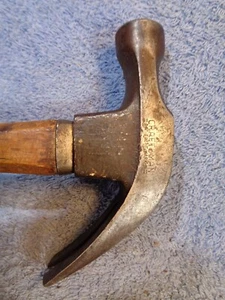 VTG Unusual Unique Head CRAFTSMAN Curved Claw Hammer Wood Handle Trademark M - Picture 1 of 16