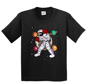Boys Boxing Shirt - Boxing Astronaut Outer Space Spaceman Kids T-Shirt - Picture 1 of 4