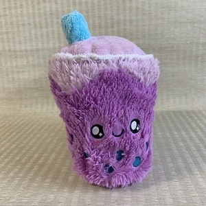 Zerdrückbarer Bubble Tea Plüschtier 10 Zoll Comfort Food lila Boba Acai Ube Stofftier - Bild 1 von 7