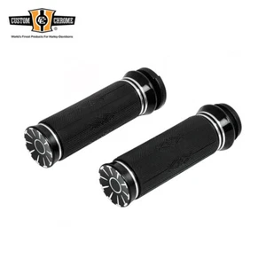 Empuñaduras de manillar de 1"" aptas para acelerador Harley Dyna Softail Sportster TBW 08-up - Imagen 1 de 2