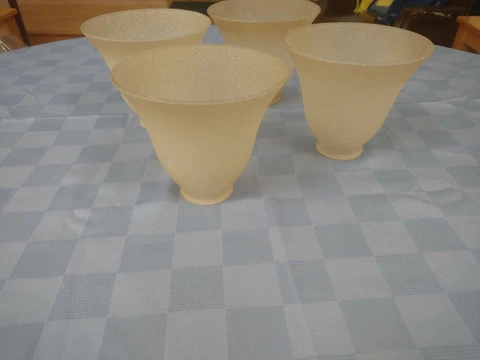 4 Tall Pendant chandelier light shades speckled beige (5 1/4") Cover