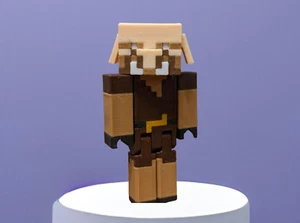 Articulated Minecraft Piglin, Flexi Fidget Toy, 3D Printed - Picture 1 of 57