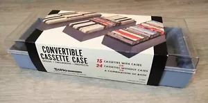 Vintage Convertible Cassette Tape Storage Case 15-24 Capacity Soho Corp. USA - Picture 1 of 7