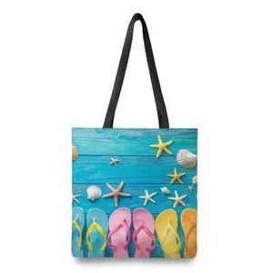 Bolso de Mano Chanclas y Diseño Estrella de Mar Elegante Verano A Prueba de Fugas Poliéster Debería Bolso - Imagen 1 de 5