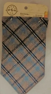 Bond & Co. bandana for dog S/M-new 12-16 inch neck - checks pattern - Picture 1 of 5