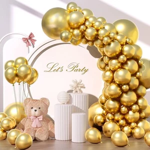 135Pcs Metallic Chrome Balloons Garland Arch Kit Wedding, Birthday, Baby Shower - Picture 1 of 6