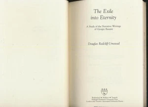 The Exile into Eternity: A Study of the Narrative Writings of Giorgio Bassani - Picture 1 of 1