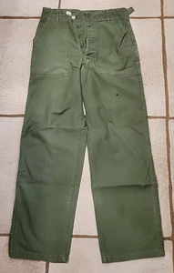 Pantalone raso di cotone OG-107 vintage anni 50/misura piccolo/guerra di Corea/28" cucitura interna - Foto 1 di 6