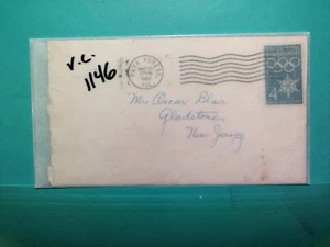 U. S.Stamp Vintage cover - 1146 -no cachet - Winter Olympics 1960 Postmark - Picture 1 of 1