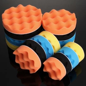 4pcs 3" 4" 5" 6" Sponge Polishing Cleaning Waffle Buffing Pad Buff Kit Car Care - Picture 1 of 25