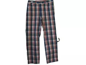 LAUREN RALPH LAUREN WOMEN'S RED, WHITE & BLUE PLAID PANTS SIZE 8 (EUC) - Picture 1 of 4