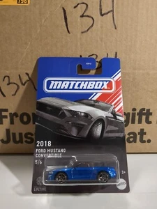 Matchbox WALMART Exclusive #5/6 2018 Ford Mustang Convertible BLUE NEW - Picture 1 of 6